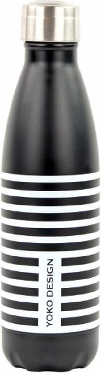 YK Design "La Parisienne" – Marine 500 ml isoleerfles – RVS, BPA‑vrij, lekvrij, 12 u warm / 24 u koud
