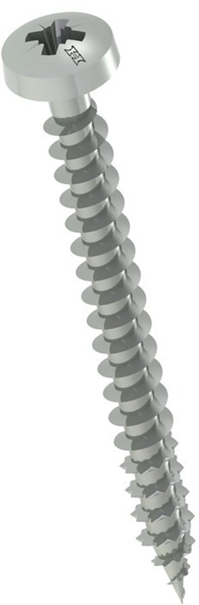 HECO FIX-Plus spaanplaatschroef 3x20mm - cilinderkop - verzinkt - voldraad - PZD 1 - 05440 (Per 200 stuks)