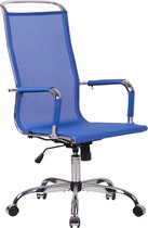 CLP Branson Bureaustoel - Ergonomisch - Met armleuningen - Voor volwassenen - Mesh - blauw