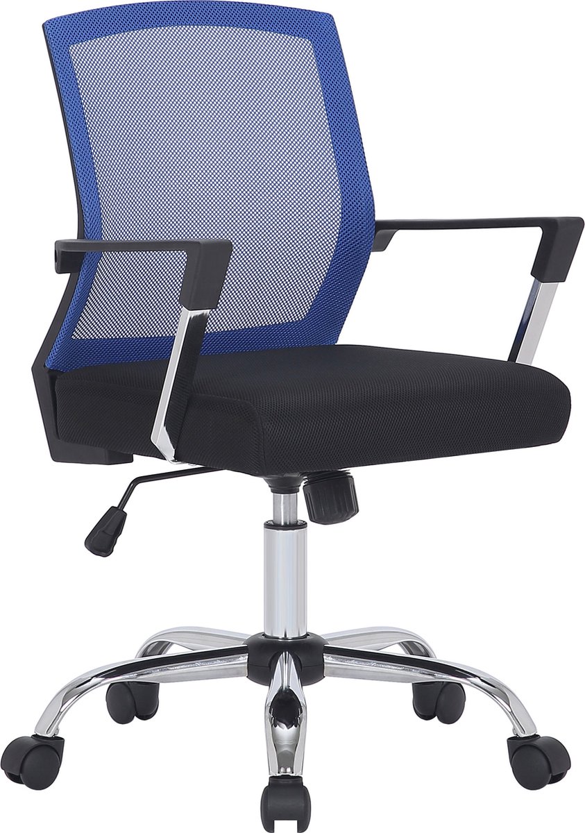 CLP Mableton Bureaustoel zwart/blauw
