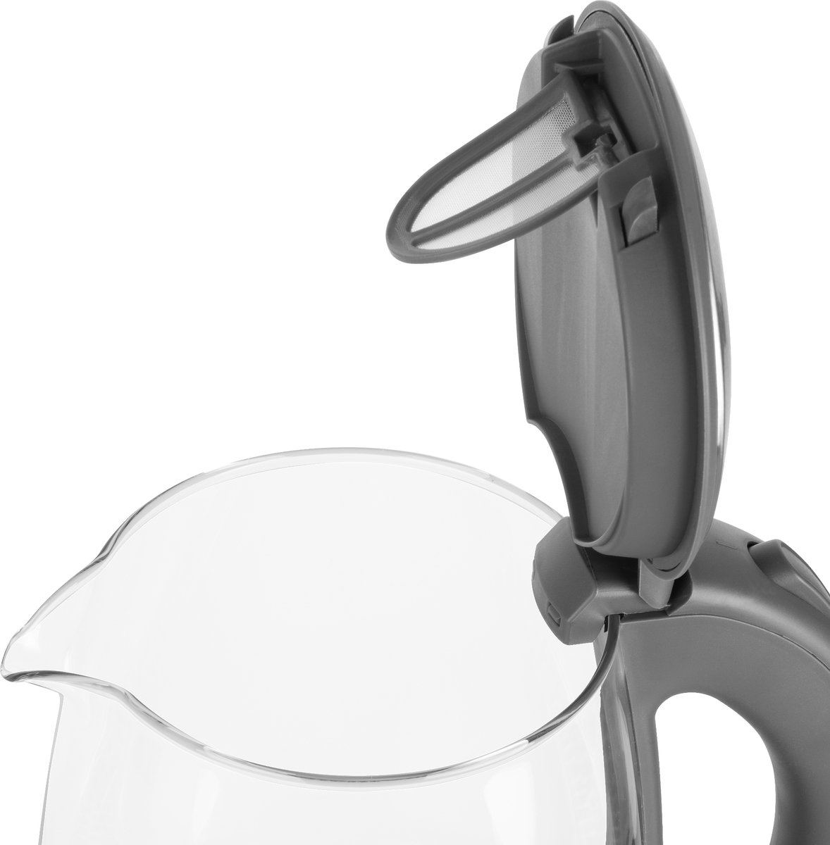 ECG RK 2020 Grey Glass Waterkoker - Elegant design van kunststof en roestvrij staal in combinatie met gehard glas - 2,0 L — afbeelding 2