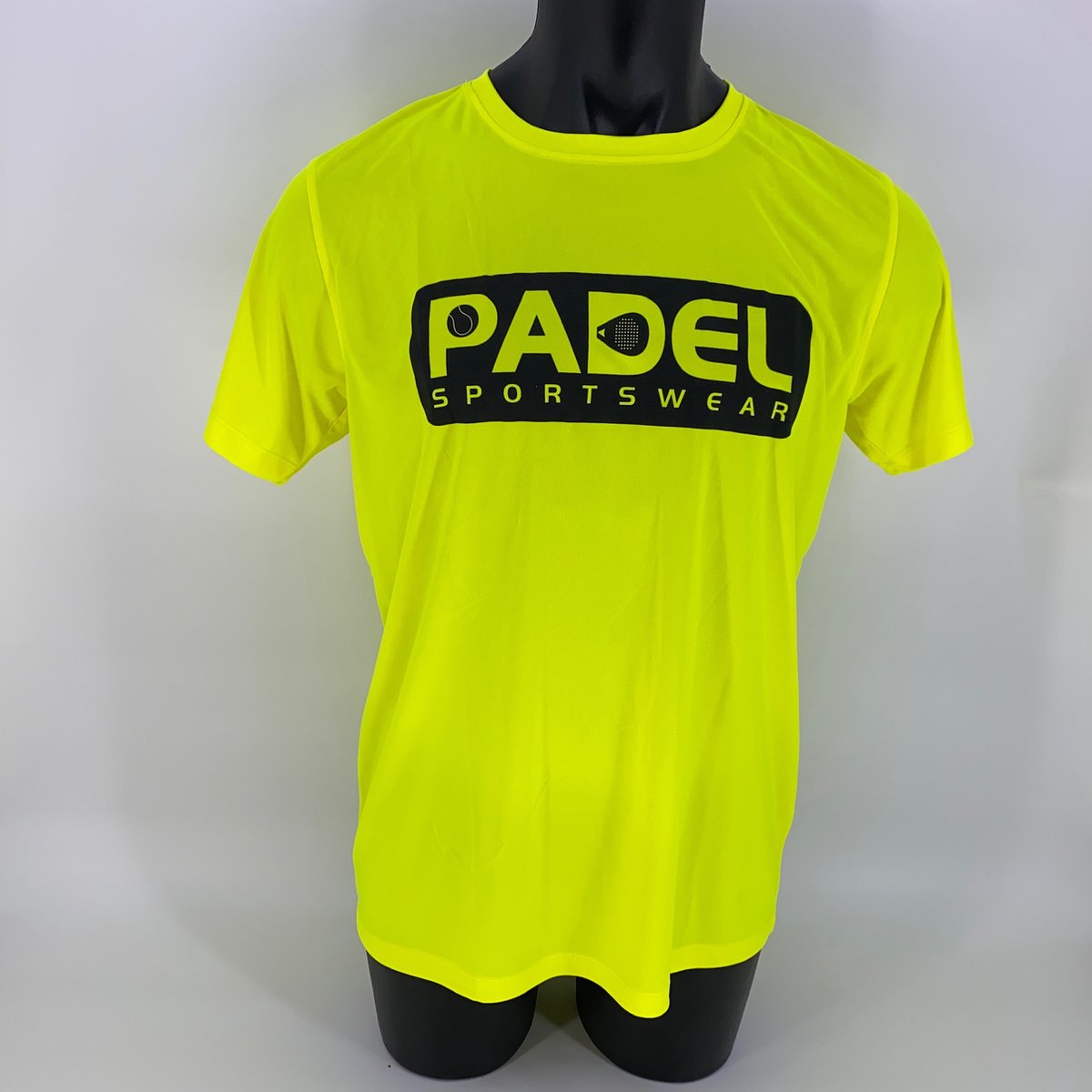Padel Sportshirt Geel ademend heren Padel Sportswear Maat S
