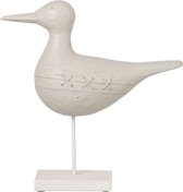 Ster - Vogel | polyester | wit | 29.5x10x (h)31 cm