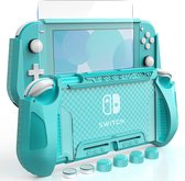 Hoesje voor Nintendo Switch Lite, harde hoes voor Nintendo Switch Lite Console, beschermhoes voor Nintendo Switch Lite accessoires met gehard schermbeschermer en duimstokdoppen (tu