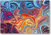 Kleurrijk marmerpatroon - 90x60 Canvas Liggend - Minimalist