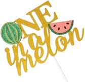Taart Decoratie - One in a Melon - Taarttopper - Meloen - Glitter