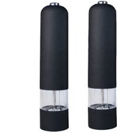 ProudProducts® - Elektrische Peper- en Zoutmolen - Molenset - Peper- en zoutstel - Keukengerei - Zwart - Batterij - 2 stuks