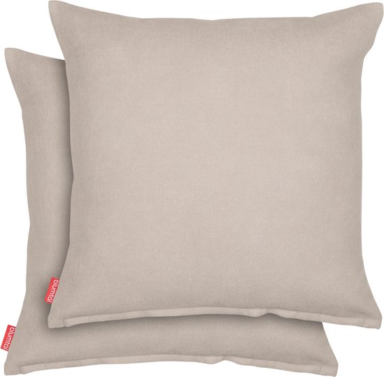 Taies d'oreiller d'oreiller en chenille Blumtal - Set de 2 - Douces et avec fermeture éclair dissimulée - Housse de coussin 45 x 45, Taupe