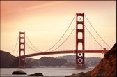 Walljar - San Francisco - Golden Gate Bridge II - Muurdecoratie - Canvas schilderij
