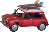 Rode Mini Met Surfplanken Strijk Applicatie H 9,8 x B 15,5 cm