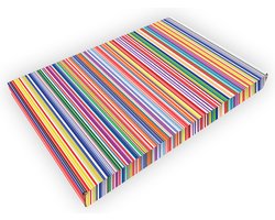 Brievenbusdoos bedrukt Feest strepen A5 , Bedrukt, cadeauverpakking doosje, Feest doos, cadeau verpakking, brievenbus cadeau, Brievenbusdoosje.nl, brievenbusdoos A5, 255x160x28mm, verzenddoos, feestartikelen,
