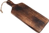 Planche à boire en bois Spesely® avec poignée - Planche à tapas - Planche de service - Snacks - Marron - 39cm x 15cm
