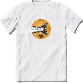 Fishing Tail - Vissen T-Shirt | Grappig Verjaardag Vis Hobby Cadeau Shirt | Dames - Heren - Unisex | Tshirt Hengelsport Kleding Kado - Wit - S
