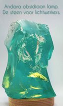 Andara Obsidiaan kristal Lamp, de Edelsteen van Lichtwerkers, Edelstenen, Tafellamp