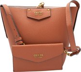 Guess Eco Brenton Tote Dames Crossbody - Cognac