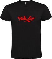 Zwart  T shirt met  "Bad Boys" print Rood size XXXL
