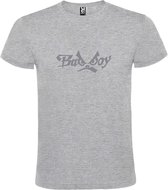 Grijs  T shirt met  "Bad Boys" print Zilver size XS