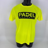 Padel Sportshirt Geel ademend heren Padel Sportswear Maat M