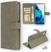 HB Hoesje Geschikt voor Samsung Galaxy S22 Plus Grijs - Portemonnee Book Case - Kaarthouder & Magneetlipje
