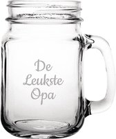 Gegraveerde Drinkglas 45cl met schroefdeksel De Leukste Opa