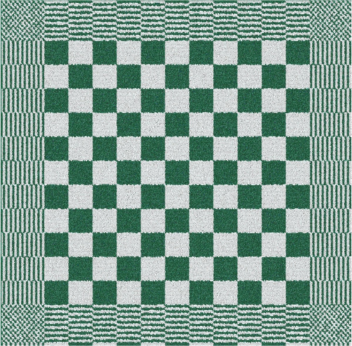 DDDDD Barbeque Keukendoek - Set van 6 - Katoen - Geruit - 50x55 cm - Groen