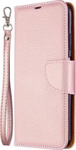 Huawei P40 Lite Hoesje - Mobigear - Excellent Serie - Kunstlederen Bookcase - Roségoud - Hoesje Geschikt Voor Huawei P40 Lite