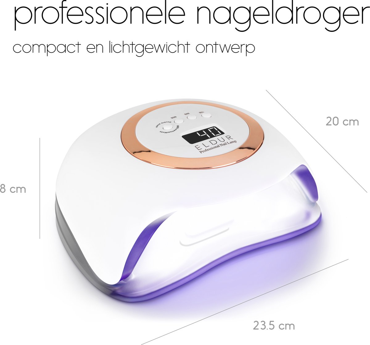 Eldur® Nageldroger - Nagellamp 168W - Gelnagels - UV Lamp Nagels - Led Lamp Nagels - Gellak Lamp — cadeau in Verzorging - foto 4