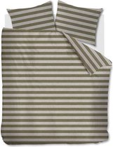 VTWonen Bold Stripe Dekbedovertrek - Lits-jumeaux - 260x200/220 cm - Green