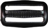Schuifgesp zwart - 2 gespen - bruggesp - H-gesp -voor band van 5 cm - 2 inch - voor tas, rugzak, reistas, hondenriem