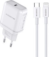 QUICK HOME CHARGER - adapter met kabel - telefoonlader - fastcharger - USB-C To Iphone - ipad 8 pins - 20W - MODEL-AC60-PD