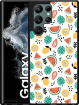 Galaxy S22 Ultra Hardcase hoesje Tropical Fruit - Designed by Cazy