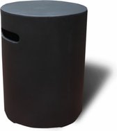 Elementi - Kleine gasfles cover betonlook zwart - Haard accessoires - Beton - Zwart