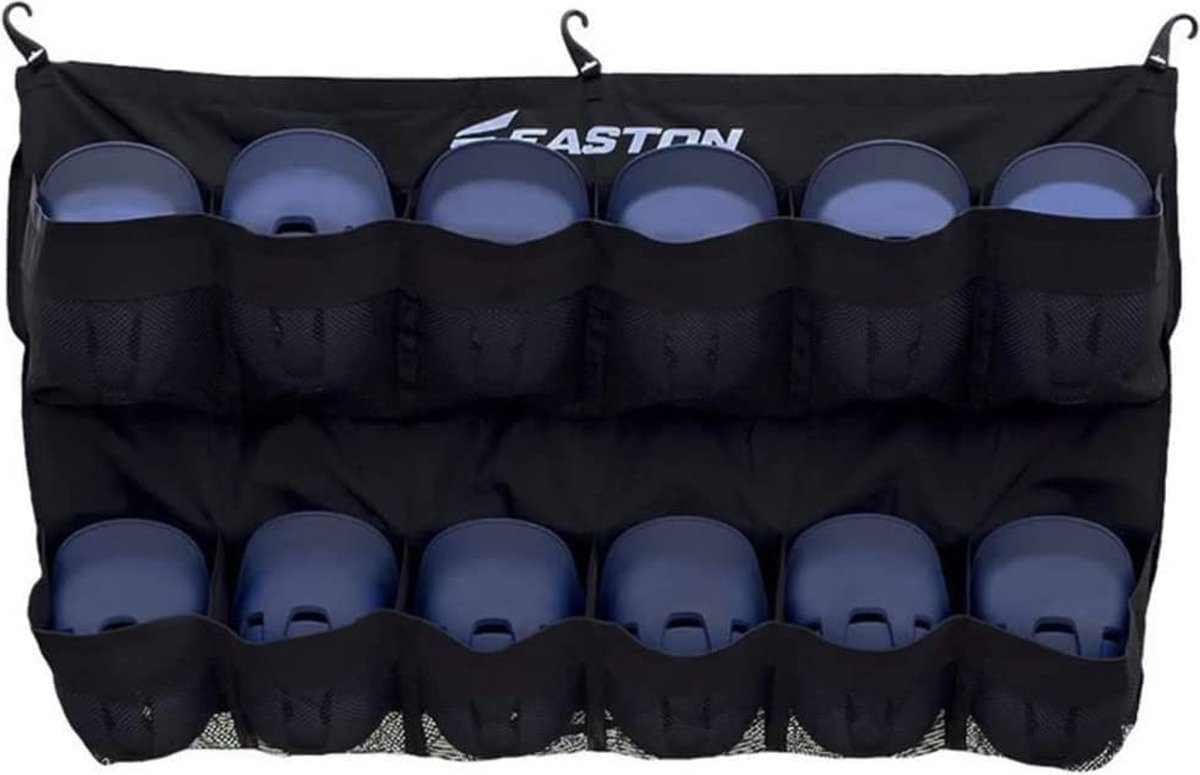 Easton - Honkbal - MLB - Softbal - Materiaaltas - Team Hanging Helmet bag - Voor 12 Helmen - Zwart - One Size
