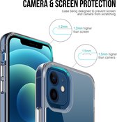 Bumper Hard Acryl Transparante Case Voor Iphone 11/12/13 Pro Max Mini met metalen knoppen