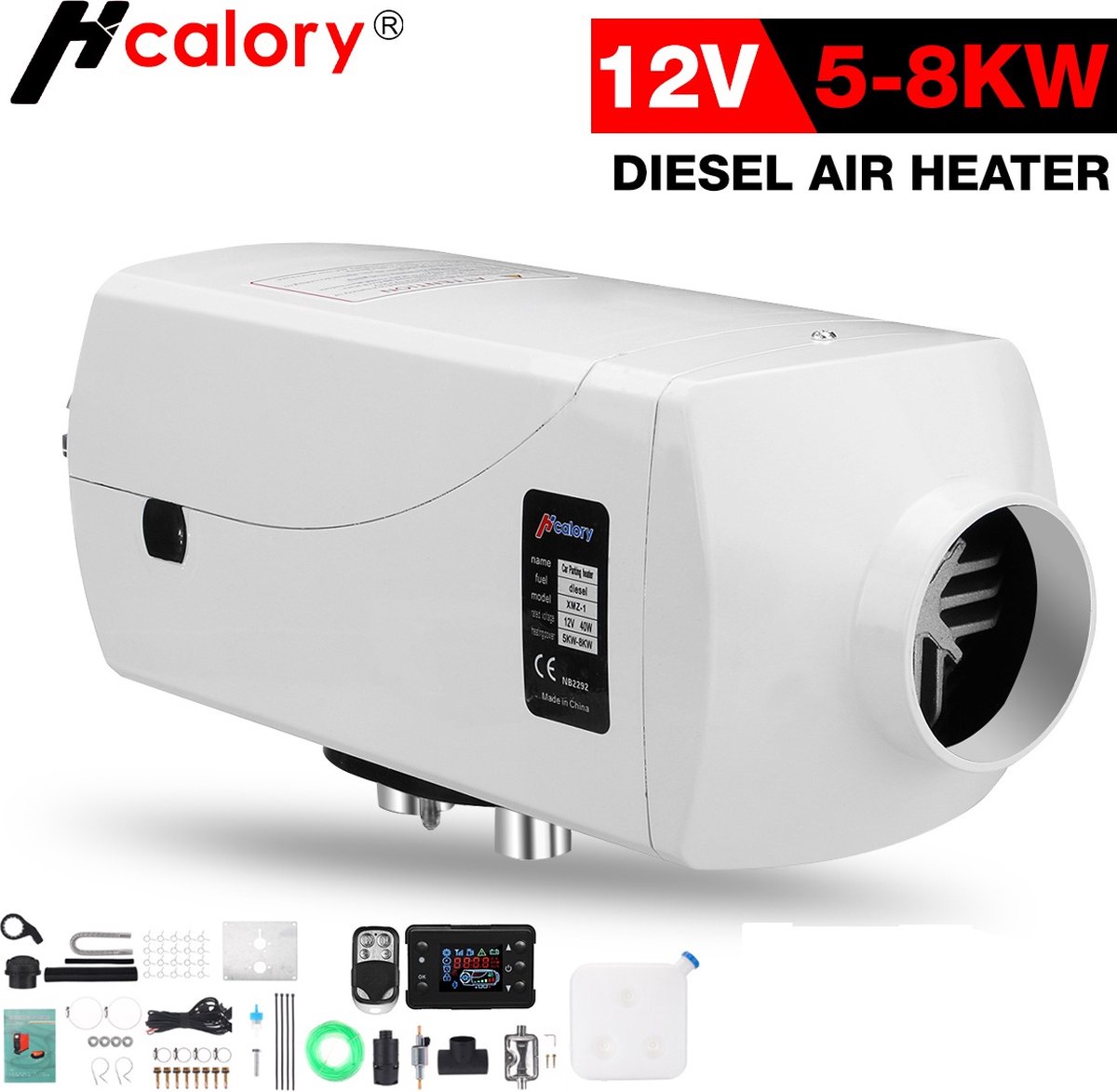 Hcalory – puissant chauffage diesel voiture 12v 5-8kw chauffage