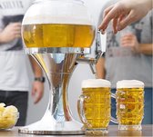 GEKOELDE Biertap voor op tafel - Tafeltap - biertoren - bierdispenser - bierkraan - beertower - biervat - Cadeau voor hem - kado voor hem - bier toren