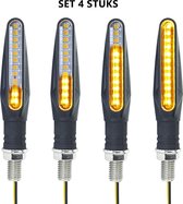 4 pcs LED Clignotants Moto Dynamiques - Clignotants Moto - Universels - Pliables - Dynamiques - Lumières clignotantes - Clignotants - Relais Intégré - IP68