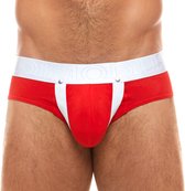 Modus Vivendi - Double Boost Classic Slip Rood - Maat L - Heren Slip - Mannen Ondergoed - Lifttend effect d.m.v. ingebouwde Jockstrap