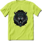 Tijger - Dieren Mandala T-Shirt | Lichtblauw | Grappig Verjaardag Zentangle Dierenkop Cadeau Shirt | Dames - Heren - Unisex | Wildlife Tshirt Kleding Kado | - Groen - S