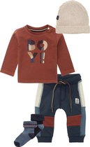 Noppies - kledingset - (5delig) Broek - shirt - muts- 2p sokken - Maat 74