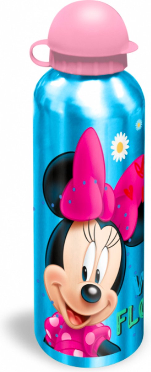 Minnie Mouse aluminium drinkfles - blauw - 500 ml