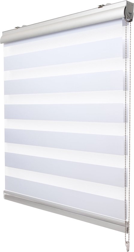 Store double enrouleur Sol Royal - montage sans perçage ni vis - SolDecor DK9 blanc 220x80cm