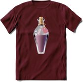 Valentijn love potion T-Shirt | Grappig Valentijnsdag Cadeautje voor Hem en Haar | Dames - Heren - Unisex | Kleding Cadeau | - Burgundy - M