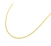 18 Karaat Geelgouden Ketting Gourmet 45cm - 1,00mm