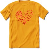 Valentijn Hart T-Shirt | Grappig Valentijnsdag Cadeautje voor Hem en Haar | Dames - Heren - Unisex | Kleding Cadeau | - Geel - XXL