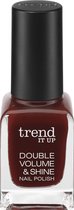 trend IT UP Nagellak Double Volume & Shine Nail Polish donkerrood 340, 11 ml