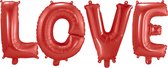 Ballonnen set "Love" rood  +/- 40 cm | Valentijnsdag