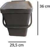 Kliko afvalbak - 20 liter - blauw - met deksel - afval scheiden - 36 cm hoog - papier - restafval - 20 l