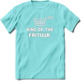 King Of The Frituur - Snack T-Shirt | Grappig Verjaardag Kleding Cadeau | Eten En Snoep Shirt | Dames - Heren - Unisex Tshirt | - Licht Blauw - L