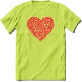 Valentijn Hart T-Shirt | Grappig Valentijnsdag Cadeautje voor Hem en Haar | Dames - Heren - Unisex | Kleding Cadeau | - Groen - M